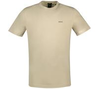 Rundhalsshirt BOSS GREEN "Tee", Herren, Gr. 6XL, beige (light beige274), Single Jersey, Obermaterial: 95% Baumwolle, 5% Elasthan, regular fit hüftlang, Rundhals, eng eingefasste Kante, Shirts Rundhals