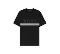 BOSS T-Shirt aus Baumwoll-Jersey mit Streifen und Logo - Style Tee Iconic Zone, 50550113 Schwarz L