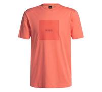 BOSS Tee Logo Rib 10270342 01 Shirt Open Red649 XS