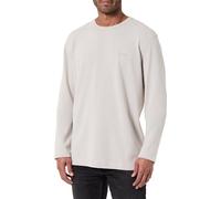 Langarmshirt BOSS ORANGE "Tempesto", Jungen, Gr. XXL, open grau070, Single Jersey, Obermaterial: 82% Baumwolle, 12% Polyamid, 6% Elasthan, regular fit normal, Rundhals, Shirts Langarmshirt, mit BOSS-S