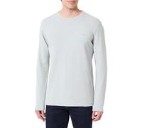 Langarmshirt BOSS ORANGE "Tempesto", Herren, Gr. XL, silber043, Single Jersey, Obermaterial: 82% Baumwolle, 12% Polyamid, 6% Elasthan, regular fit normal, Rundhals, Shirts Langarmshirt, mit BOSS-Stick