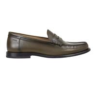 BOSS Mokassins aus Leder mit Pennyloafer-Besatz - Style Tevan_Mocc_bope, 50568747 Dunkelgrün 42