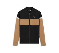 BOSS The Open Jersey-Jacke im Colour-Block-Design - Style SOFTSHEL THE OPEN25, 50548932 Schwarz / Beige M