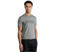 T-Shirt BOSS ORANGE "Thinking", Damen, Gr. XL, open grau077, Jersey, Obermaterial: 100% Baumwolle, regular fit normal, Rundhals, eingesetzt abgesteppte Kante, Shirts T-Shirt, Rundhalsausschnitt, Regul