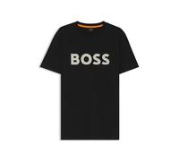 BOSS T-Shirt Thinking 1 Baumwoll-Jersey großer Logo-Print Schwarz M