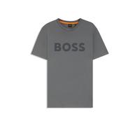 BOSS T-Shirt aus Baumwoll-Jersey mit gummiertem Logo-Print - Style Thinking 1, 50481923 Grau L