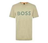 T-Shirt BOSS ORANGE "Thinking", Herren, Gr. XXL, open grün370, Jersey, Obermaterial: 100% Baumwolle, casual, Basic hüftlang, Rundhals, Kurzarm eingesetzt abgesteppte Kante, Shirts, mit Logodruck (8603