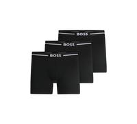 BOSS Three-pack of stretch-cotton boxer briefs with logos - Style BoxerBr 3P Bold, 50510698 Schwarz XS