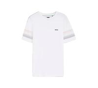 BOSS Active Slim-Fit T-Shirt mit Streifen an den Ärmeln - Style TS_TOC Court 2, 50569997 Weiß M