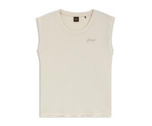 BOSS Top aus Baumwoll-Jersey mit Kristall-Logo - Style C_Elai, 50545521 Weiß XS