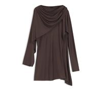 BOSS Top aus drapiertem Jersey mit Schal-Detail - Style Ebiris_FS_C, 50566125 Dunkelbraun XL