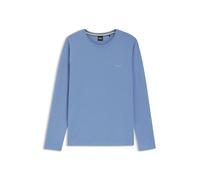 Langarmshirt BOSS "Mix&Match LS", Damen, Gr. L, light, pastel blau 459, Single Jersey, Obermaterial: 95% Baumwolle, 5% Elasthan, regular fit, Rundhals, eingesetzt eingefasste Kante, Shirts Langarmshir