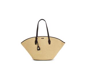 BOSS Tote Bag aus Raffia mit Lederbesatz - Style NUMAH MAXI Tote RF, 50563844 Beige ONESI