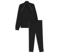 BOSS Trainingsanzug-Set aus Baumwoll-Mix mit kontrastfarbenen Paspeln - Style SW_Tracksuit Set, 50555906 Schwarz XL