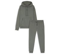 BOSS Trainingsanzug-Set aus Baumwoll-Terry mit Kontrast-Logos - Style TracksuitWesmallhood, 50541065 Grau XL