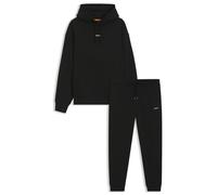 BOSS Trainingsanzug-Set aus Baumwoll-Terry mit Kontrast-Logos - Style TracksuitWesmallhood, 50541065 Schwarz XXXL