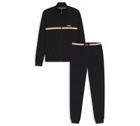 BOSS Trainingsanzug-Set aus Stretch-Baumwolle mit Logo und charakteristischem Streifen - Style Long Set 1, 50515468 Schwarz XXL