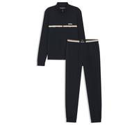 BOSS Trainingsanzug-Set aus Stretch-Baumwolle mit Logo und charakteristischem Streifen - Style Long Set 1, 50515468 Dunkelblau XL