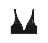 BOSS Triangel-BH mit Spitzenbesatz in Black, Größe 70B
