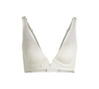 BOSS Triangel-BH aus Monogramm-Spitze mit Metall-Logo - Style TRIANGLE B LACE, 50520390 Weiß 80D