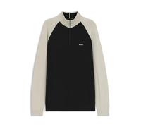 BOSS Troyer im Colour-Block-Design - Style KN_GOC Swing QZ, 50563379 Schwarz / Beige L