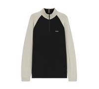 BOSS Troyer im Colour-Block-Design - Style KN_GOC Swing QZ, 50563379 Schwarz / Beige XL
