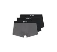 BOSS "Trunk 3P BOSS ONE" 3 Stk. mittlere Bundhöhe, 1x gemustert, 2x unifarben (12775852-L) open grau 070