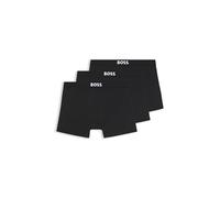 Trunk BOSS "3P Micro ONE", Herren, Gr. M, 3 Stk., schwarz 001, Jersey, Obermaterial: 88% Polyester, 12% Elasthan, unifarben, körpernah, Unterhosen, elastischer Bund (90728416-M) schwarz 001