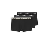 BOSS Dreier-Pack eng anliegende Boxershorts aus Stretch-Baumwolle mit kurzem Bein und Logos am Bund - Style Trunk 3P Power, 50531684 Gemustert XL