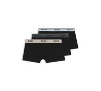 BOSS Dreier-Pack eng anliegende Boxershorts aus Stretch-Baumwolle mit kurzem Bein und Logos am Bund - Style Trunk 3P Power, 50531684 Schwarz XXL
