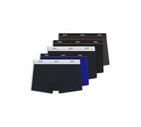 BOSS Fünfer-Pack eng anliegende Boxershorts mit kurzem Bein aus Stretch-Baumwolle mit Logos am Bund - Style Trunk 5P Essential, 50531660 Schwarz / Grau / Blau S