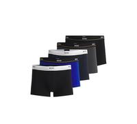 BOSS Fünfer-Pack eng anliegende Boxershorts mit kurzem Bein aus Stretch-Baumwolle mit Logos am Bund - Style Trunk 5P Essential, 50531660 Schwarz / Grau / Blau M
