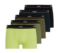 BOSS Boxershorts mit elastischem Label-Bund im 5er-Pack in Oliv, Größe M