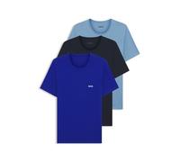 BOSS Dreier-Pack T-Shirts aus Baumwolle mit Logo-Stickerei - Style TShirtRN 3P Classic, 50532468 Blau M
