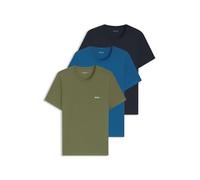 BOSS Dreierpack T-Shirts aus Baumwolle - Style TShirtRN 3P Classic, 50532470 Schwarz / Grün / Blau L