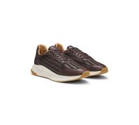 BOSS TTNM EVO Sneakers mit gewebtem Obermaterial und Velourslederdetails - Style TTNM EVO_Runn_ltsdwv, 50563946 Dunkelbraun 44