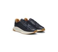 BOSS TTNM EVO Sneakers mit gewebtem Obermaterial und Velourslederdetails - Style TTNM EVO_Runn_ltsdwv, 50563946 Dunkelblau 43
