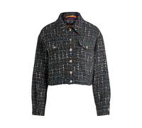 BOSS Tweed-Jacke in Cropped-Länge mit Logo-Knöpfen - Style C_Jandra, 50524470 Gemustert 40