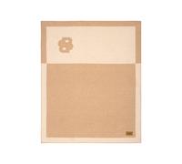 BOSS Überwurf aus Woll-Mix mit Double-B-Monogramm - Style SIGNATUR Beige Throw 130170, THROW-SIGNATUR Beige ONESI