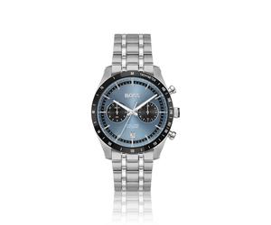 BOSS Uhr mit blauem Zifferblatt und Gliederarmband - Style TOURMASTER, 58564962 Silberfarben ONESI