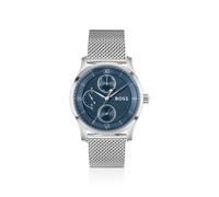 BOSS Uhr mit blauem Zifferblatt und Mesh-Armband - Style PRINCIPLE MASTER, 58565044 Silberfarben ONESI