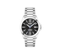 BOSS Silver-tone watch with black grooved dial - Style STRIKE, HB1514170 Silber ONESI