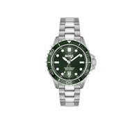 BOSS Uhr mit grünem Zifferblatt und Edelstahlarmband - Style TROPER SPORT, 58565052 Silberfarben ONESI
