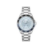 BOSS Uhr mit DREI-Zeiger-Quarzwerk und Kalender für Herren Kollektion Runner 3H mit Silbernes Edelstahlarmband - 1514207