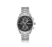 BOSS Uhr mit Edelstahlarmband und schwarzem Zifferblatt - Style GRAND PRIX 40, 58564944 Silberfarben ONESI