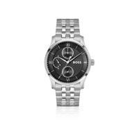 BOSS Uhr mit schwarzem Zifferblatt und Gliederarmband - Style PRINCIPLE MASTER, 58564971 Silberfarben ONESI