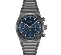 BOSS Chronograph Quarz Uhr für Herren Kollektion Candor Chrono mit Graues Edelstahlarmband - 1514223