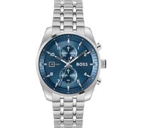 BOSS Chronograph mit blauem Zifferblatt und Edelstahlarmband - Style SKYTRAVELLER, 58564955 Silberfarben ONESI