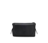 BOSS Umhängetasche aus genarbtem Kunstleder mit Double-B-Monogramm - Style Anett Flap Crossbody, 50567599 Schwarz ONESI