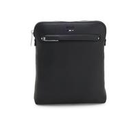 BOSS Umhängetasche aus genarbtem Kunstleder mit Signature-Streifen - Style Ray_S zip env N., 50536477 Schwarz ONESI